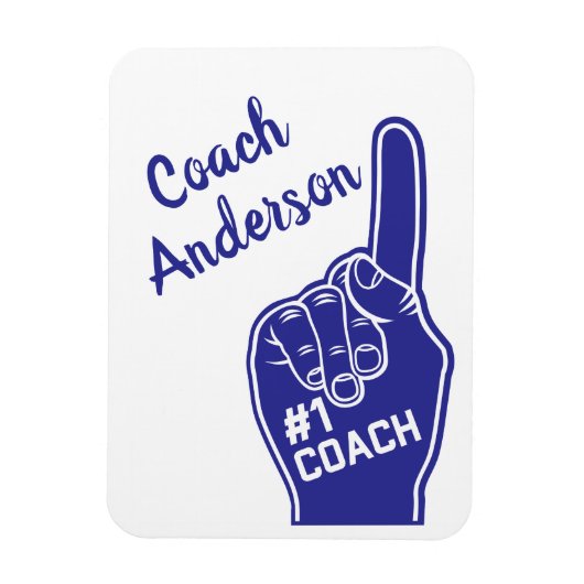 Personalisierte Nummer-1-Coach-Finger Magnet (Vertikal)