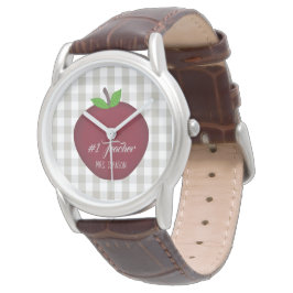 Personalisierte Nummer 1 Lehrerausbildung Armbanduhr