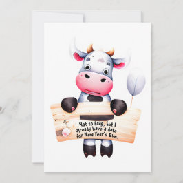 Personalisierte Nummer 3 Vater Joke Funny Cow Neuj Einladung
