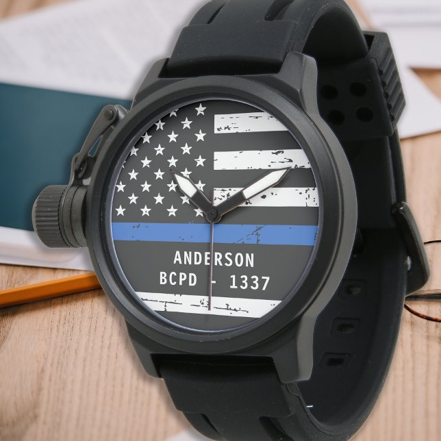 Personalisierte Nummer des Abzeichens der blauen L Armbanduhr (Von Creator hochgeladen)