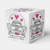 Personalisierte nur verheiratete Flitterwochen Geschenkschachtel (Rückseite)