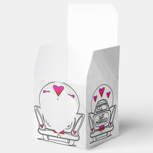 Personalisierte nur verheiratete Flitterwochen Geschenkschachtel (Geöffnet)