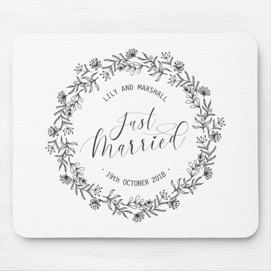 Personalisierte nur verheiratete Flora| Mousepad (Vorne)