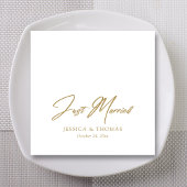 Personalisierte, nur verheiratete Gold handbuchsta Serviette