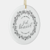 Personalisierte nur verheiratete Keramik Keramik Ornament (Rechts)