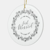 Personalisierte nur verheiratete Keramik Keramik Ornament (Links)