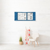 Personalisierte Nurse-Türdekoration , Blau geometr Banner (Insitu)