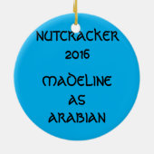 Personalisierte Nussknacker-Araber-Verzierung Keramik Ornament (Hinten)