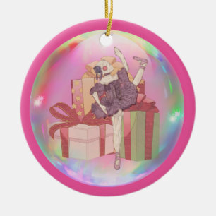 Personalisierte Nussknacker-Ballerina-Puppe Keramikornament