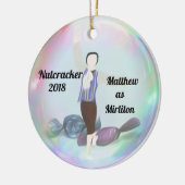 Personalisierte Nussknacker-Verzierung - Junge Keramik Ornament (Links)