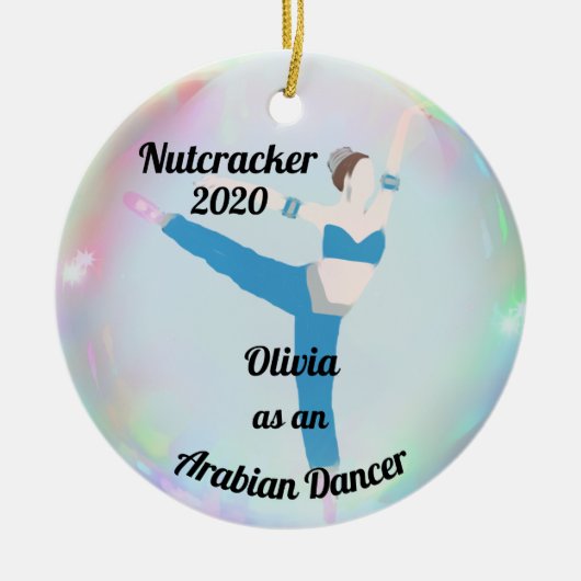 Personalisierte Nussknacker-Verzierung - Keramik Ornament (Vorne)