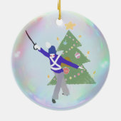 Personalisierte Nussknacker-Verzierung - Keramik Ornament (Hinten)