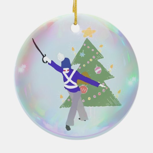 Personalisierte Nussknacker-Verzierung - Keramik Ornament (Hinten)