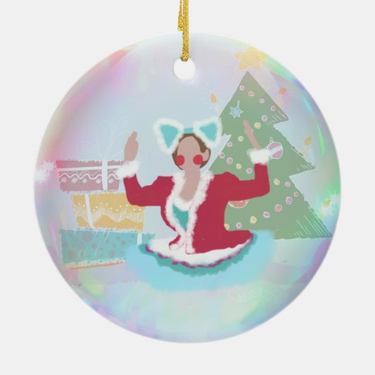 Personalisierte Nussknacker-Verzierung - Keramik Ornament (Hinten)