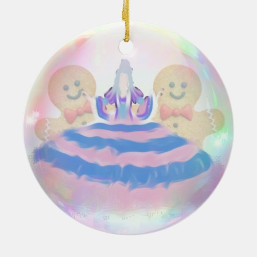 Personalisierte Nussknacker-Verzierung - Keramik Ornament (Hinten)