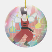 Personalisierte Nussknacker-Verzierung - Keramik Ornament (Hinten)