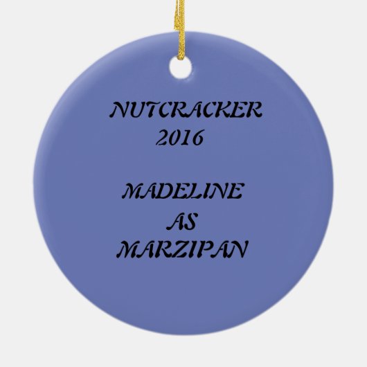 Personalisierte Nussknacker-Verzierung - Marzipan Keramikornament (Hinten)