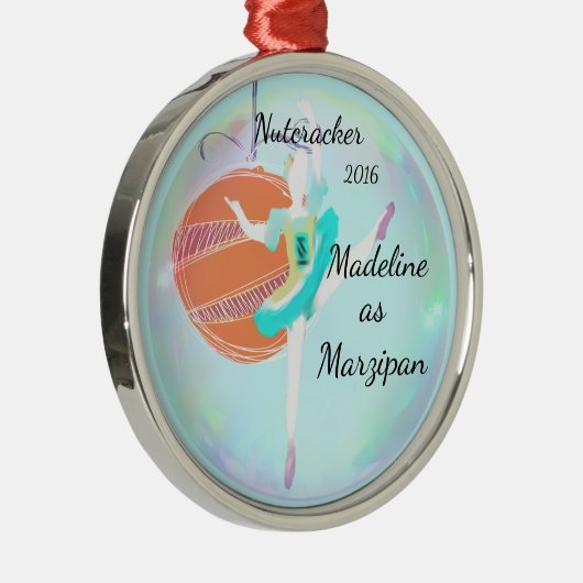 Personalisierte Nussknacker-Verzierung - Marzipan Silbernes Ornament (Rechts)