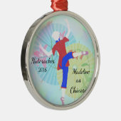 Personalisierte Nussknacker-Verzierung - Silbernes Ornament (Rechts)