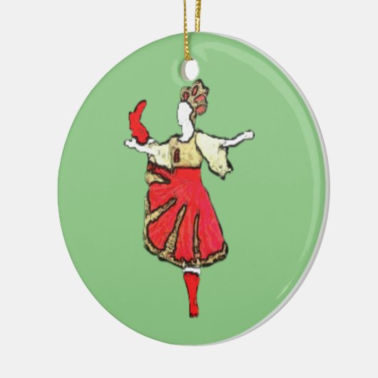 Personalisierte Nussknacker-Verzierung - Trepak Keramik Ornament (Links)