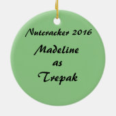 Personalisierte Nussknacker-Verzierung - Trepak Keramik Ornament (Hinten)