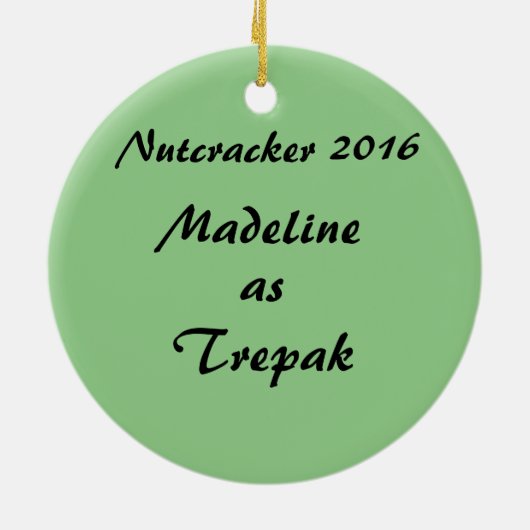 Personalisierte Nussknacker-Verzierung - Trepak Keramik Ornament (Hinten)