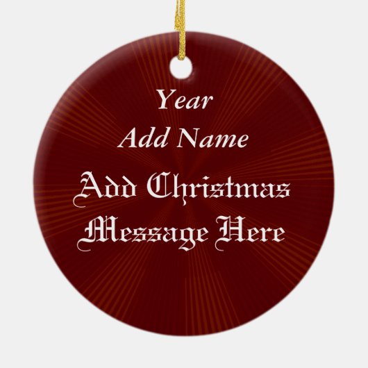 Personalisierte Nussknacker-Weihnachtsverzierung Keramik Ornament (Hinten)