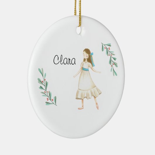 Personalisierte Nutcracker Clara Keepake Keramik o Ornament (Rechts)