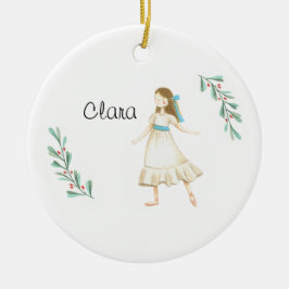 Personalisierte Nutcracker Clara Keepake Keramik o Ornament