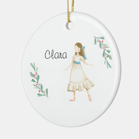 Personalisierte Nutcracker Clara Keepake Keramik o Ornament (Links)