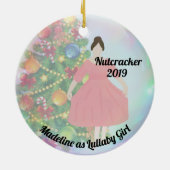 Personalisierte Nutcracker-Ornament - Lullaby Girl Keramik Ornament (Hinten)