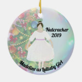 Personalisierte Nutcracker-Ornament - Lullaby Girl Keramik Ornament (Hinten)