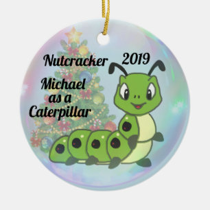 Personalisierte Nutcracker-Ornament - Raupe Keramik Ornament
