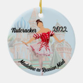 Personalisierte Nutcracker-Ornament - Russische Mü Keramik Ornament (Hinten)