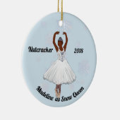 Personalisierte Nutcracker-Ornament - Schneekönigi Keramik Ornament (Rechts)