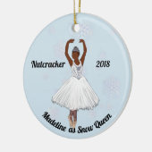 Personalisierte Nutcracker-Ornament - Schneekönigi Keramik Ornament (Links)