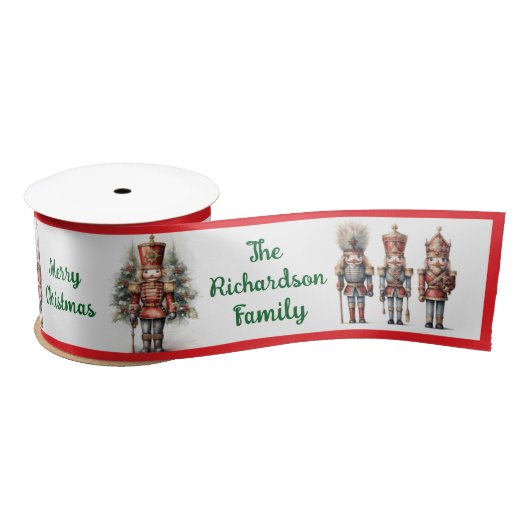 Personalisierte Nutcracker Soldiers Satinband (Spule)