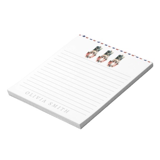 Personalisierte Nutcracker-Wasserfarbe Notizblock (Rotiert)