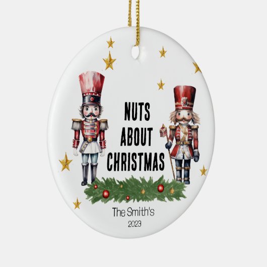 Personalisierte Nutcracker Weihnachten Keramik Ornament (Rechts)