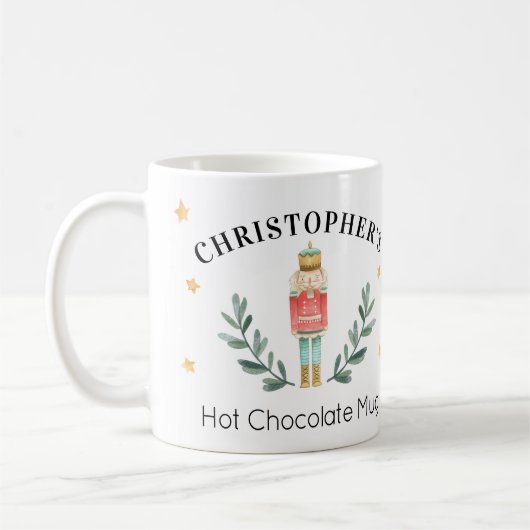 Personalisierte Nutcracker Weihnachts-Kakao-Tasse Kaffeetasse (Links)