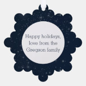 Personalisierte O Heilige Nacht Weihnachtslieder T Ornament Karte (Rückseite)