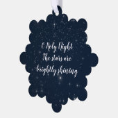 Personalisierte O Heilige Nacht Weihnachtslieder T Ornament Karte (Linke Ecke)