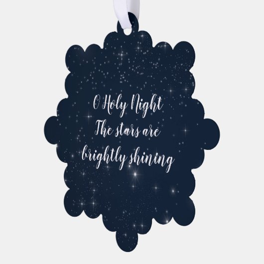 Personalisierte O Heilige Nacht Weihnachtslieder T Ornament Karte (Linke Ecke)