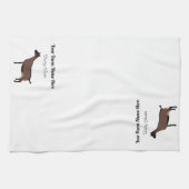 Personalisierte Oberhasli Milchziege Geschirrtuch (Horizontal)