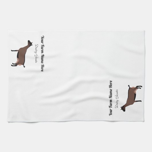 Personalisierte Oberhasli Milchziege Geschirrtuch (Horizontal)