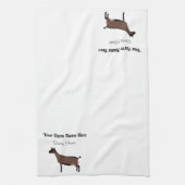 Personalisierte Oberhasli Milchziege Geschirrtuch (Vertikal)