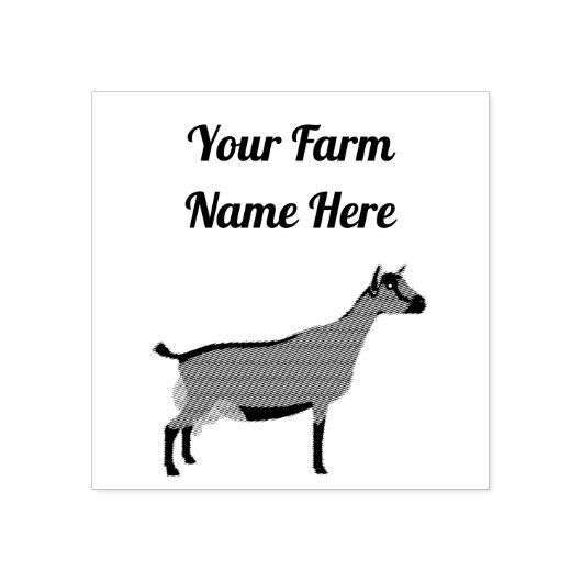 Personalisierte Oberhasli Milchziege Gummistempel (Prägung)