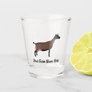 Personalisierte Oberhasli Milchziege Schnapsglas