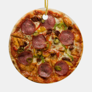 Personalisierte Oberste Pizza Keramik Ornament