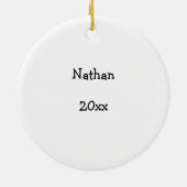 Personalisierte Oberste Pizza Keramik Ornament (Hinten)